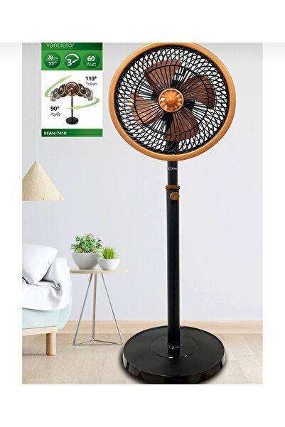 Home Kiwi Kfan-7419 Salinim Fonksiyonlu Metal Kanatli Sirkülasyonlu Vantilatör