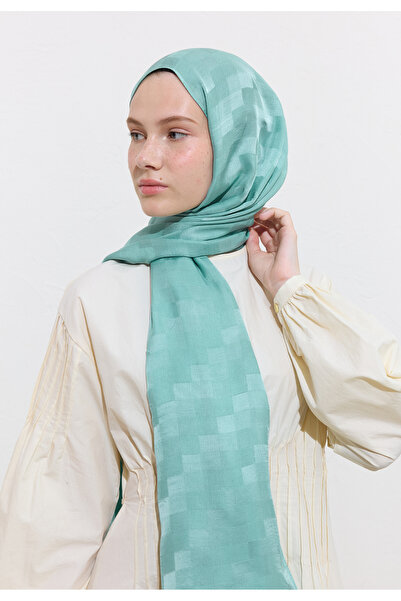 Freshscarfs Nori Silky Jacquard Shawl Sea Foam