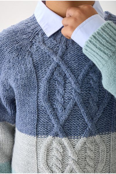 Nisrakids Color Gradient Boys' Knitwear Sweater - Modern and Comfortable Design
