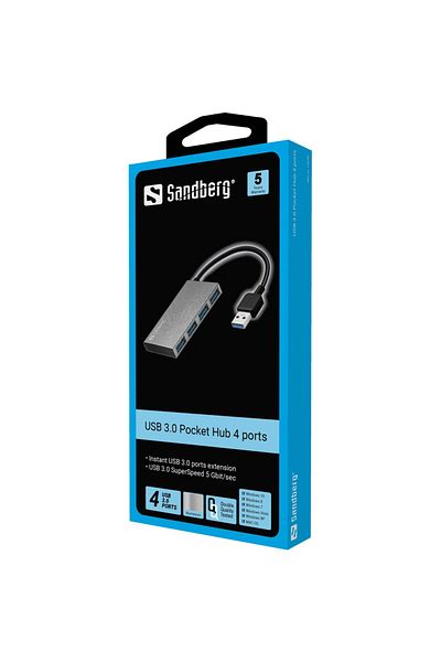 Sandberg Hub USB 3.0 Pocket Hub 4 ports (133-88)