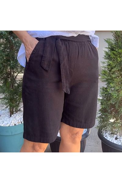DenizEge Cotton Shorts Black