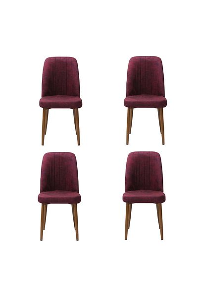 ARTA DOOR Set of 4 Artemis Chairs Brown Legs