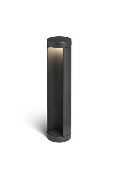 LUXXO Stâlp de iluminat exterior cu LED, Linea L, 10W, H=80cm, IP65, Negru