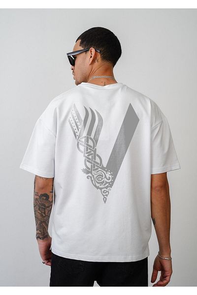 king brich Μπλουζάκι με στάμπα Vikings Unisex Oversize
