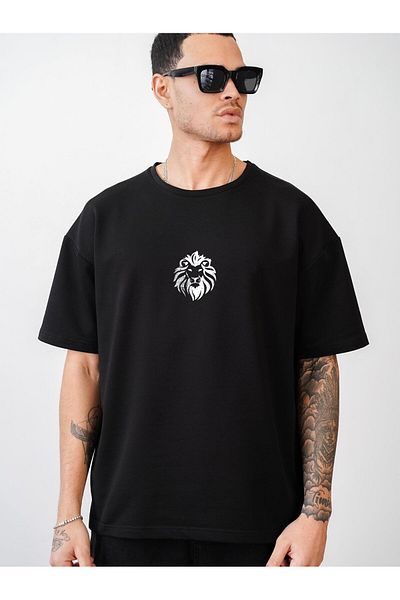 king brich Μπλουζάκι Lion Of Judah με στάμπα Unisex Oversize