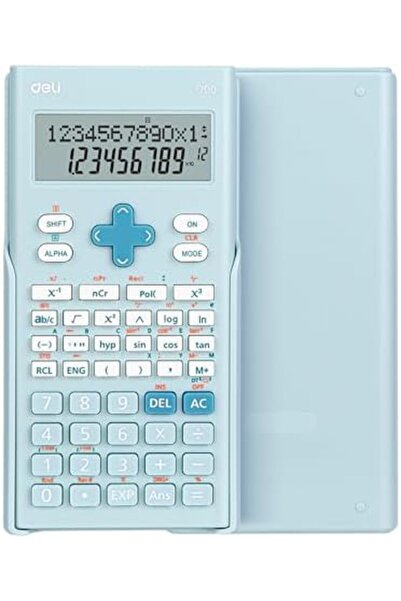 Deli آلة حاسبة علمية متوافقة مع امتحان E1700 مزودة بـ 240 وظيفة وشاشة عرض بخطين