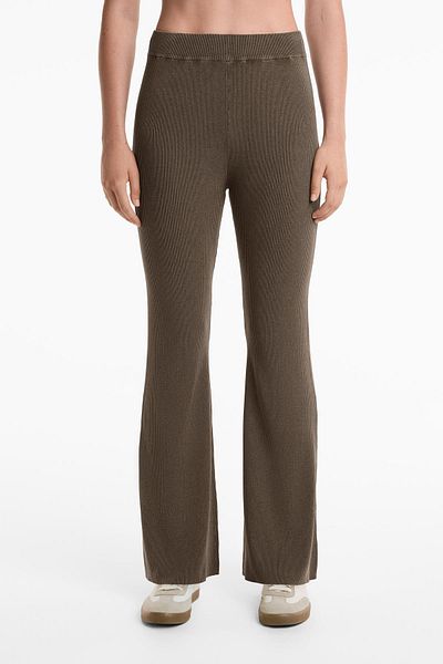 Oysho Knit flared trousers
