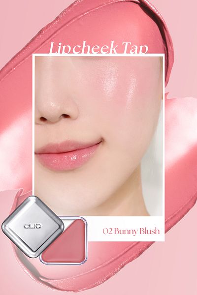 CLIO Lip and Cheek Coloring Balm Essential Lipcheek Tap (02 Bunny Blush)