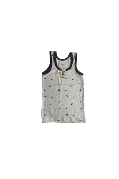 Panda Crew Neck Baby Boy Printed Patterned Undershirt 3-Piece