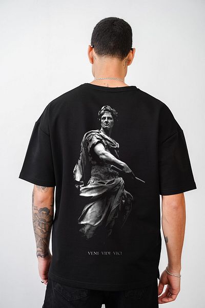 king brich Μπλουζάκι με στάμπα Veni Vidi Vici Unisex Oversize
