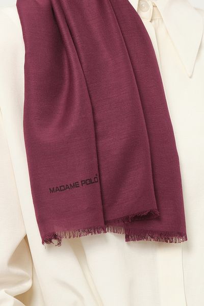 Madame Polo Plain Cheesecloth Shawl Thin Lightweight Summer Shawl Plum