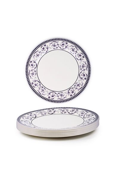 Claytan Callista Purple 8.2 inch Ceramic Salad Plate (Set Of 6)