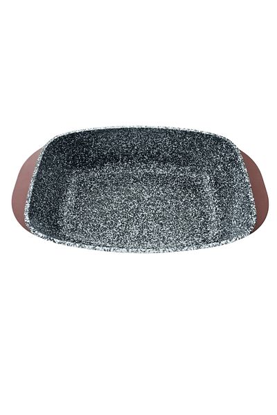Blaumann Cerastone Ceramic Roaster Tray with Glass Lid, 32x21x10.6 cm 6L Capacity