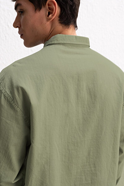 GIESTO ΠΟΥΚΑΜΙΣΟ OVERSIZED DRAPE ΕΛΑΦΡΥ ΛΙΝΟ