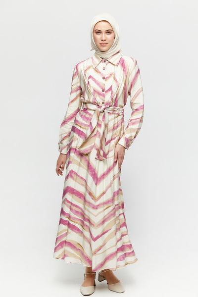 Setrms Kuşaklı Gömlek Elbise