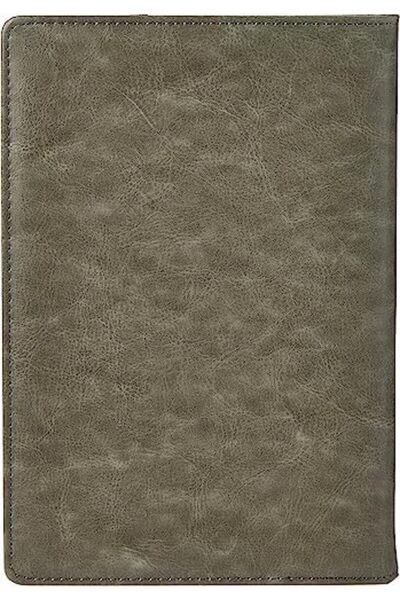 Deli EN134L GY A5 80gsm Leather Cover 96 Sheets Notebook