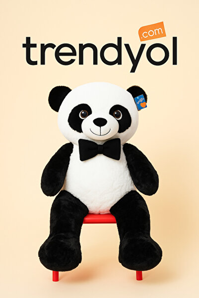 peluş 75 Cm Panda Ayıcık – Yumuşacık, Şık Papyonlu, Hediye Için Mükemmel Seçim