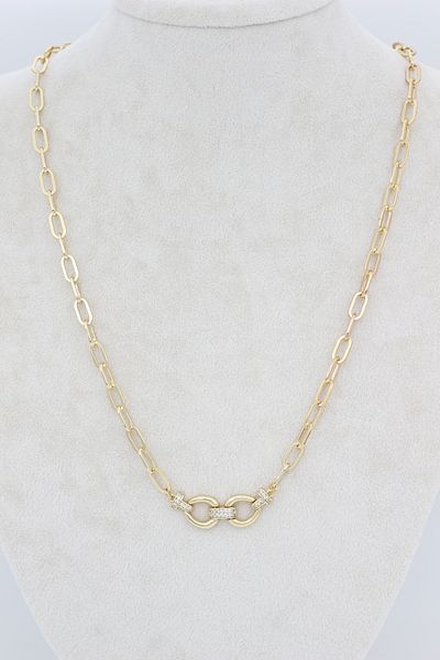 XUPING JEWELRY Thin Clip Model Zircon Stone Necklace
