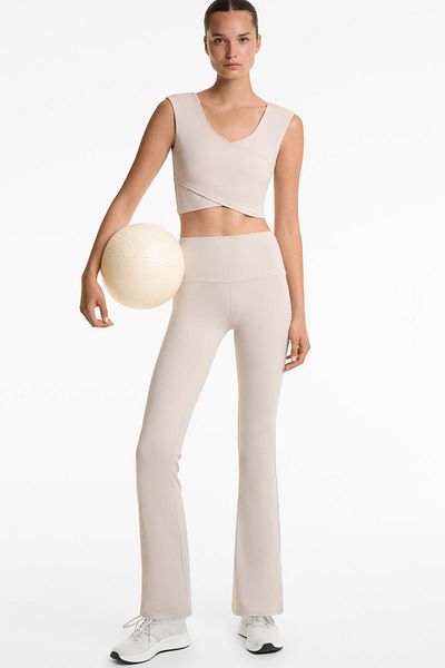 Oysho High-rise comfortlux flare trousers