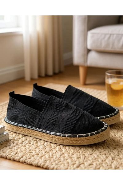 higo Basic Straw Detailed Men's Espadrille