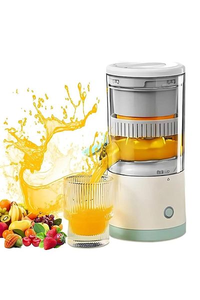 OEM Portable Electric Citrus Juicer, 45W, White-Turquoise, 500ml Capacity, USB Cable and Cleaning Brush