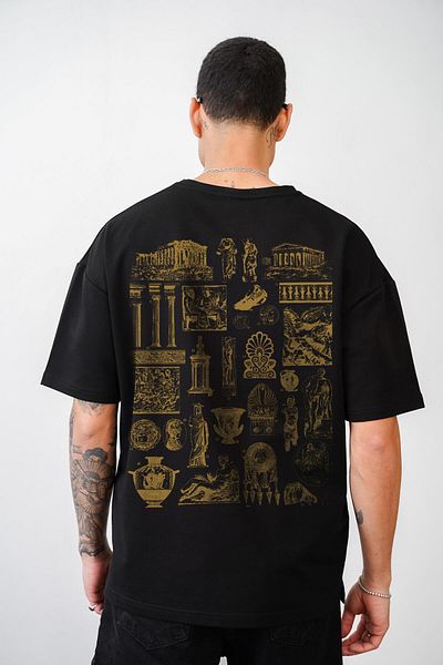 king brich Μυθολογία Μπλουζάκι με στάμπα Unisex Oversize