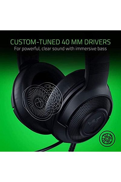 RAZER سماعة رأس للألعاب Kraken X Light - سلكية، سوداء