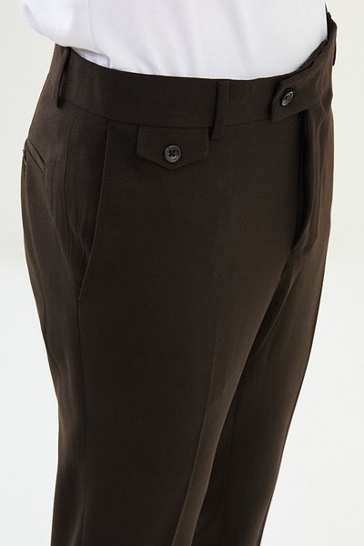Mcr Straight Super Slim Fit Men's Trousers Dark Brown - 38115.22K