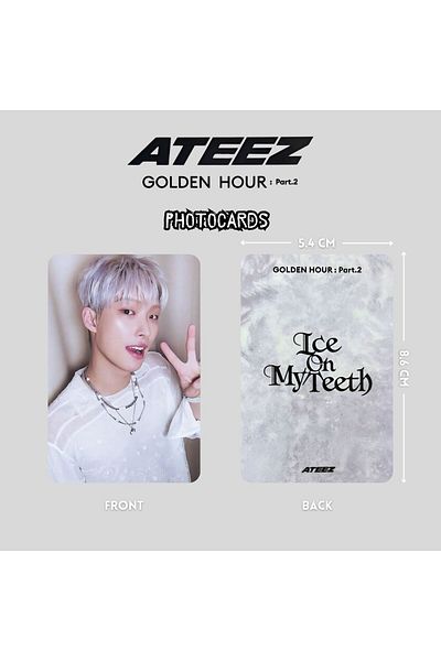 Kpop Dünyasi مجموعة بطاقات الصور الفوتوغرافية ATEEZ Mingi '' Golden Hour: Pt2 ''