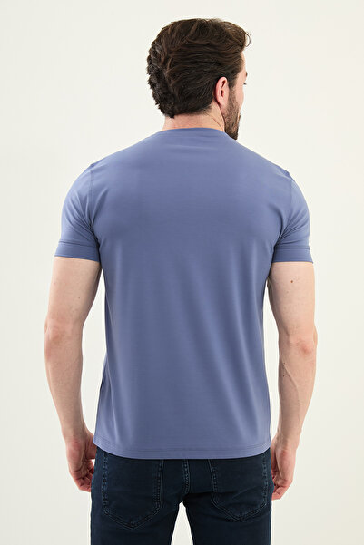 Mcr Ανδρικό μπλουζάκι με λαιμόκοψη με λεπτή εφαρμογή Indigo - 36863.25Y