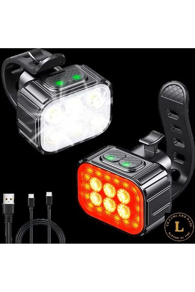 CR LUMI AND GABI Set Lumini Bicicleta Reincarcabile prin USB