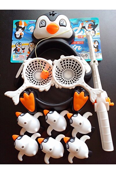 OYUNCAKSAHİLİ PENGUEN YAKALAMA OYUNU 10 PARÇA MANYETİK OLTA NEŞELİ AYAK PENGU...