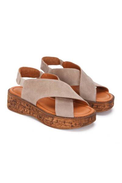 inyola Women's Genuine Leather Elastic Sandals 6313
