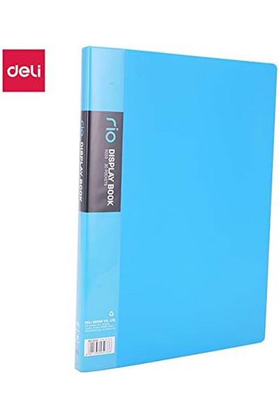 Deli كتاب عرض E5033، 30 جيبًا، مقاس A4، متنوع