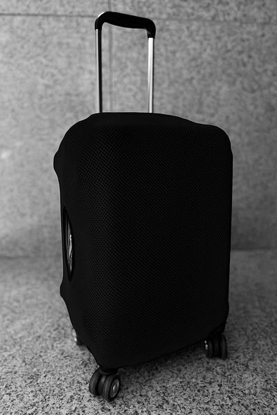 STONCS Suitcase Suitcase Protective Cover Flexible Lycra Mesh Fabric Black