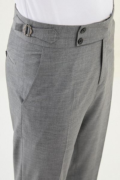 Mcr Straight Slim Fit Men's Trousers with Buckle Waist Anthracite - 38319.25Y