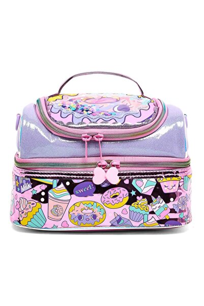 R&B حقيبة غداء مزدوجة الطبقات للبنات باللون الأرجواني