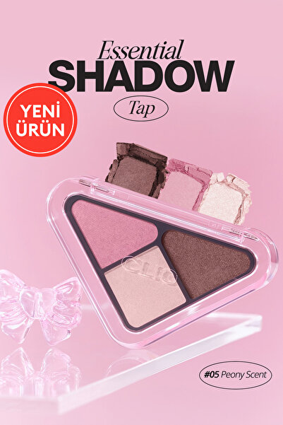 CLIO 3 Renk İçeren, Mat ve Işıltılı Bitişli Mini Far Paleti Essential Shadow Tap 05 Peony Scent