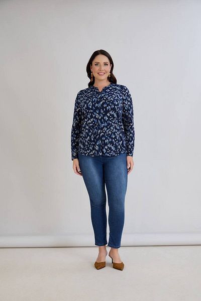 wearon tekstil Women Viscos Fabric Mother Large Size Shirt Combed