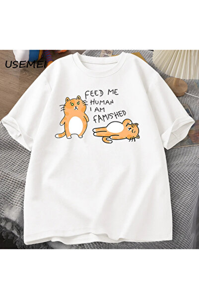 Tarzsokak Μπλουζάκι Ανδρικό Γυναικείο Fuuny Cat Όμορφο μπλουζάκι με στάμπα Κα...