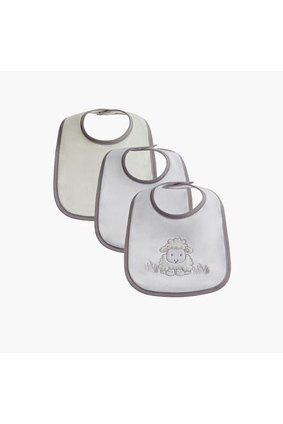 Juniors Assorted Bib with Snap Button Closure - Set of 3