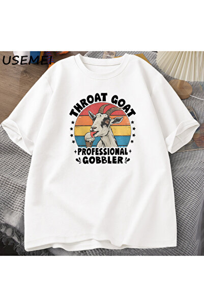 Tarzsokak Tricou Throat Goat, Tricouri Unhinged, Cadou Amuzant pentru Femei, ...