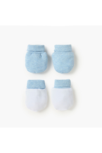 Juniors قفازات سادة - مجموعة من قطعتين