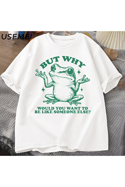 Tarzsokak تي شيرت رجالي ريترو مضحك على شكل ضفدع تي شيرت P 2872