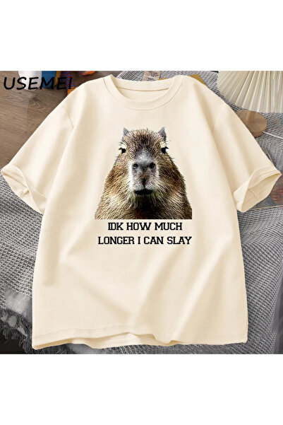 Tarzsokak IDK ne kadar uzun ben Capybara komik Tshirt Slay eğilimleri Slay Re...