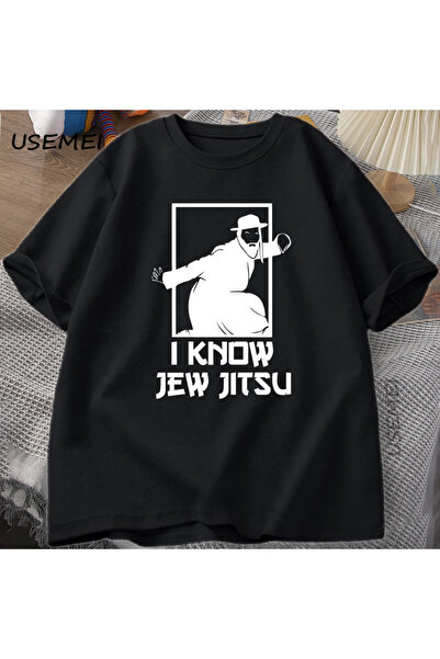 Tarzsokak Smešni jevrejski jitsu T-shirt Znam jevrejski jitsu muška ležerna P...