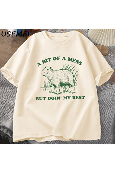 Tarzsokak Tricou pentru bărbați One Mess But The Best Capybara Tricou vintage...