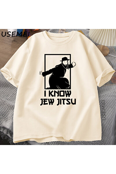 Tarzsokak Smešni jevrejski jitsu T-shirt Znam jevrejski jitsu muška ležerna P...