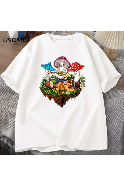 Tarzsokak Хипи магическа гъба тениска Забавна графична тениска Streetweed 90s...