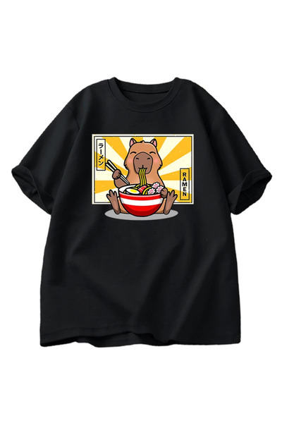 Tarzsokak Tricouri din bumbac Capybara Haine casual pentru bărbați Tricouri s...